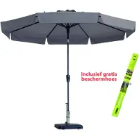 Madison Parasol Rond Taupe Syros Madison incl Beschermhoes