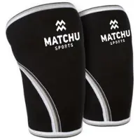Matchu Sports Knee sleeve maat S - 1 stuk - WitZwart - Neopreen