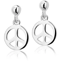 Montebello Oorbellen Peace OG - Dames - 925 Zilver - Vrede - ?8 mm