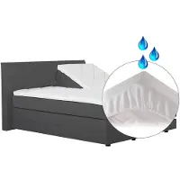 24-Bedding Molton waterdichte matrasbeschermer splittopper 180 x 220 cm