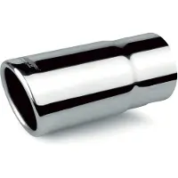 Simoni Racing Uitlaatsierstuk Rond/Schuin RVS - Diameter 63mm - Lengte 140mm - Montage 58mm