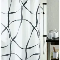 Spirella RIBBON DOUCHEGORDIJN TEXTIEL 180X200 PARELMOER ZWART