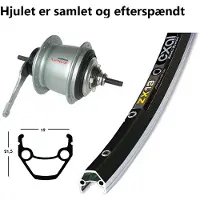 Wiener Exal Xp19 Skid Shimano Nexus 8s Achterwiel