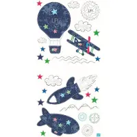 Lief! lifestyle Lief! - Muurstickers - Luchtvaartuigen - Jongens - Blauw - 30 x 62cm