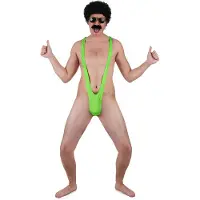 Vegaoo Fluo groene mankini voor mannen