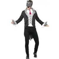 Smiffys Kostuum -XL- Deluxe Big Bad Wolf Grijs