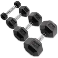 Body-solid Hexagon Rubber Dumbbell - per Paar