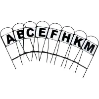 Horka dressuurletters Abcefhkm 69 cm staal zwart 8-delig