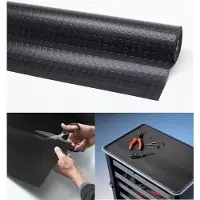Deurmatshop.Nl Rubber loper / Antislip / Dots n Roll 4 mm / 100 cm x 10 mtr / zwart