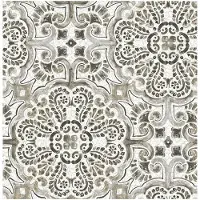 Decorline Restored Florentine Tile grijs behang (vliesbehang, grijs)