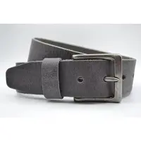 Scotts Bluf Grijs Glad Leren Riem - Italiaans Rundleder - Heren Dames Unisex - Taille maat: 85 cm - Totale lengte: 100 cm - Merk: Scotts Bluf