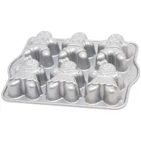 Nordic Ware gingerbread kids bakvorm 6 stuks 31 x 25 cm gietaluminium grijs