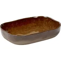 Serax Merci diep bord rechthoekig no 7 M zandsteen 14,5 x 10,5 x 3 cm okerbruin