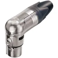 Neutrik NC4FRX XLR 4-pins (v) haakse connector / zwart/grijs