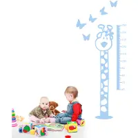Coart By Artikel Muursticker Meetlat Giraffe Lichtblauw