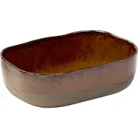 Serax Merci schaal rechthoekig no 6 M zandsteen 14,5 x 10,5 x 4,5 cm okerbruin