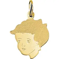 Trendjuwelier huiscollectie 4005822 Gouden bedel kinderkopje jongen
