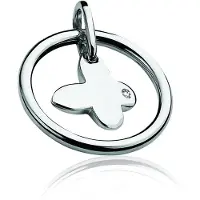 Zinzi Diamonds - Zilveren Hanger - Diamant - Vlinder (ZDH55)