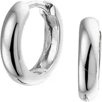 Trendjuwelier huiscollectie Klapcreolen 3,5 Mm Bol Witgoud Glanzend