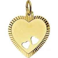 Trendjuwelier huiscollectie 4006168 Gouden graveerplaat hartvormig