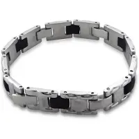Montebello Armband Celebes - Heren - 316L Staal - Rubber - 10 mm - 20 cm