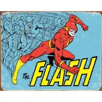 The Retro Family Metalen retro bord - The Flash|Maat: