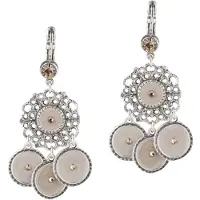 Dolce Luna bijoux Earrings bronze Pretty pastel verzilverd met Swarovski Kristal bronze