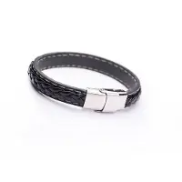 Montebello Montebello, zwarte lederen armband, Landlust