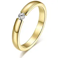 Montebello Ring Bactris - Dames - 316L Staal - Zirkonia - maat 55 - 17.5