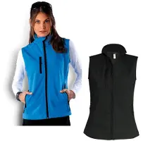 Kariban Softshell bodywarmer blauw voor dames - Waterproof/waterdichte sport vesten L (40/52)