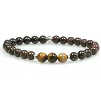 Heaven Eleven heren armband Granaat Tigereye