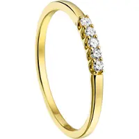 Trendjuwelier huiscollectie Ring Diamant 0.10ct H SI Geelgoud