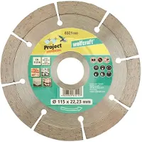 Wolfcraft 8321000 Diamantdoorslijpschijf - 22,2 x 115mm - Tegels / Beton