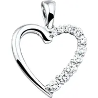 Trendjuwelier huiscollectie Hanger Zilver Hart Zirkonia