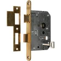 Nemef 1266 Deurslot | DM50mm | S55mm | krukgat 8mm | voorplaat messing 20x174mm afgerond | messing dag- en nachtschoot | 2 sleutels | DR 1+3/2+4 - 9126605533