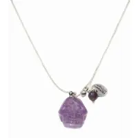 Heaven Eleven - dames ketting - Ibiza - 925 sterling zilver met eeen amethist schedel - limited edition -74cm