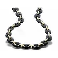 Orphelia Collier Black Agate 43 Cm Zilver 925 NEC-1390-B