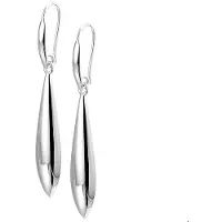 Trendjuwelier huiscollectie Oorhangers Zilver Gerhodineerd Glanzend 46 mm x 8 mm
