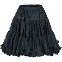 Banned - Rockabilly Midirok - Walkabout Petticoat - XS-S tot XL-XXL - voor Vrouwen - zwart | Maat XS-S