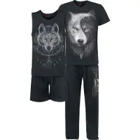 Spiral Pyjama - Wolf Chi - S tot 4XL - voor Mannen - zwart | Maat M