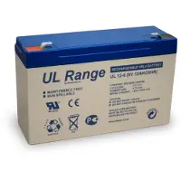 Ultracell UL12-6 VRLA AGM Loodaccu (6V, 12 Ah, T1 terminal)