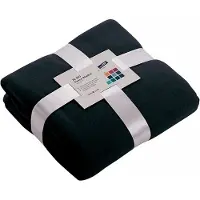 Merkloos Donkerblauw fleece deken - Plaids