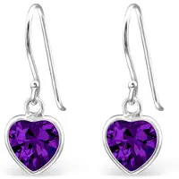 Montebello Oorbellen Abbigale A - Dames - 925 Zilver - Zirkonia - Hart - 7 mm - 20 mm