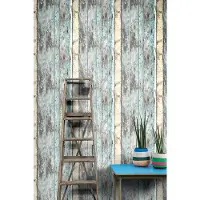 Dutch Wallcoverings behang steigerhout blauw pe10012