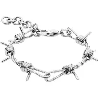 EtNox hard and heavy Armband - Barbed Wire - standaard | Maat Standard