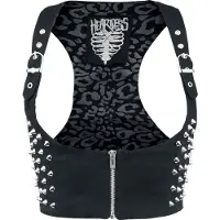Heartless - Gothic Bodywarmer - Devina - S tot XL - voor Vrouwen - zwart - Maat XL
