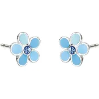 Traveller Oorbellen Bloem Lore - Kinder - Zilver- Blauw - 545240