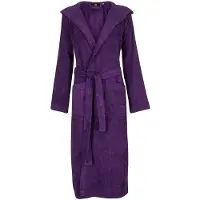 Badrock Dames badjas paars - badstof katoen - capuchon - maat S/M