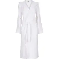 Badrock Unisex badjas wit - badstof katoen - capuchon - maat 2XL