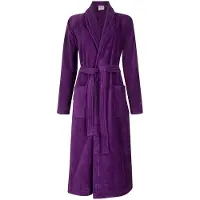 Badrock Dames badjas paars - velours katoen - sjaalkraag - maat 2XL